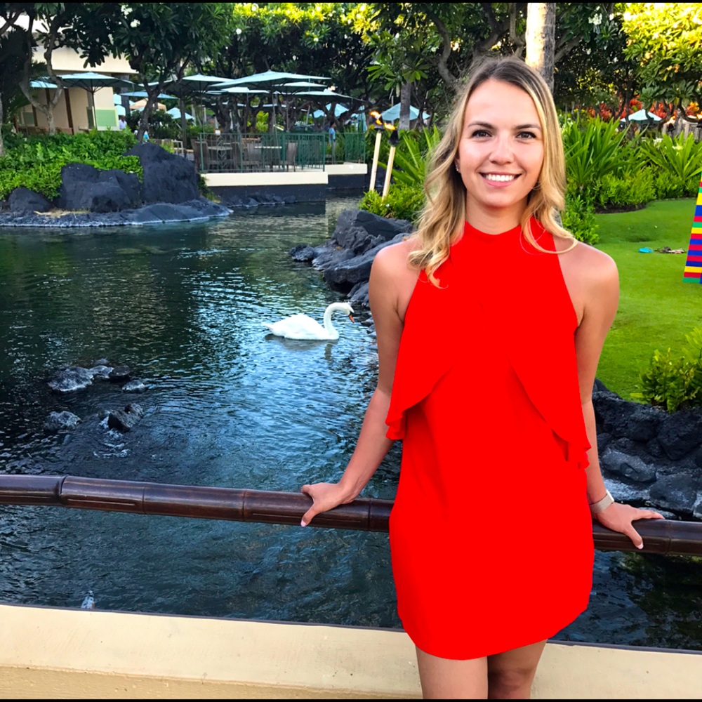 Mini red dress